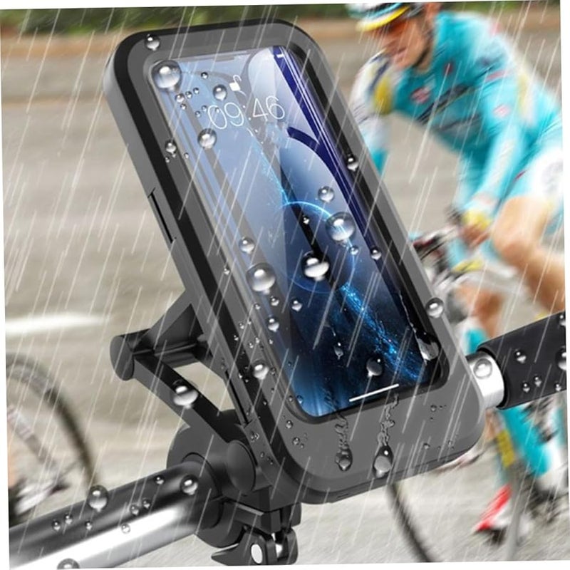 Universal Bike Phone Mount Holder Full Touch Screen Rotation Handlebar Case - Image 5